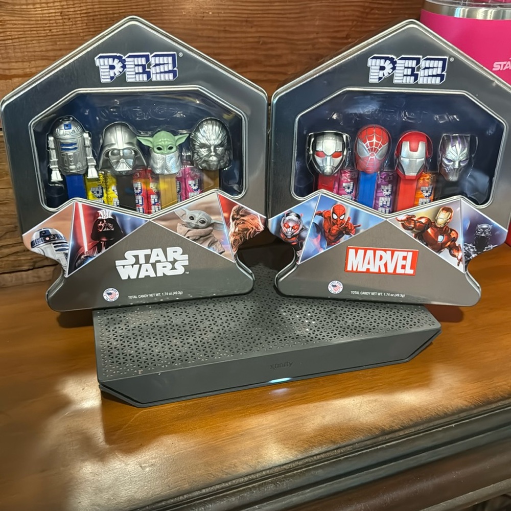 PEZ dispenser, marvel, and Star Wars